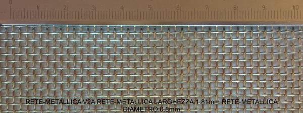 rete metallica V2A acciaio inossidabile L: 1.81mm D: 0.8mm M: 10